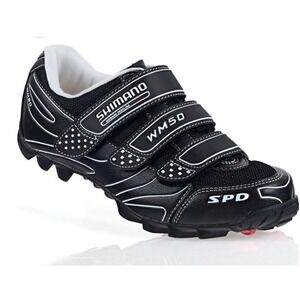 Shimano WM50 SPD Cycling Shoes Hook and Loop Black Women's Size US 5.5